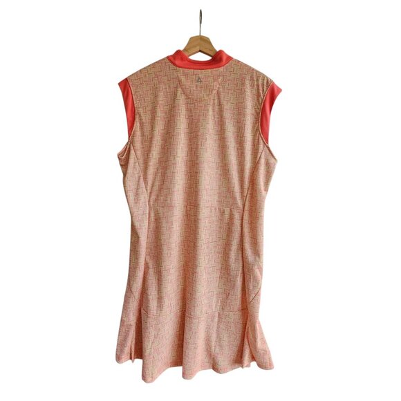 Bermuda Sands Women XL UPF 50+ Lyric Strawberry Sleeveless Golf Dress Pink Green - Picture 2 of 15